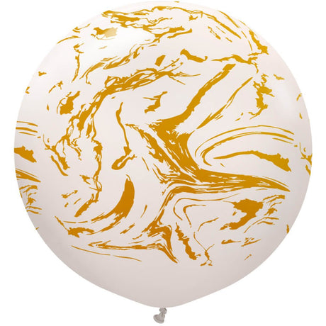 Latex Balloons Space Nebula White Sand Gold Ink