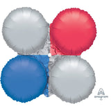 Foil Balloon MagicArch Large Red Silver Blue