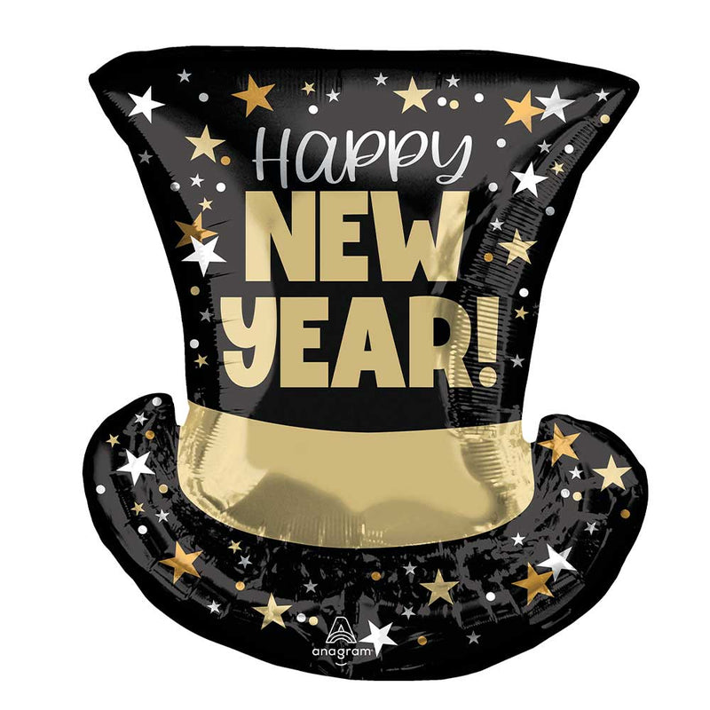 Foil Balloon 24 Inch NYE Top Hat Bash