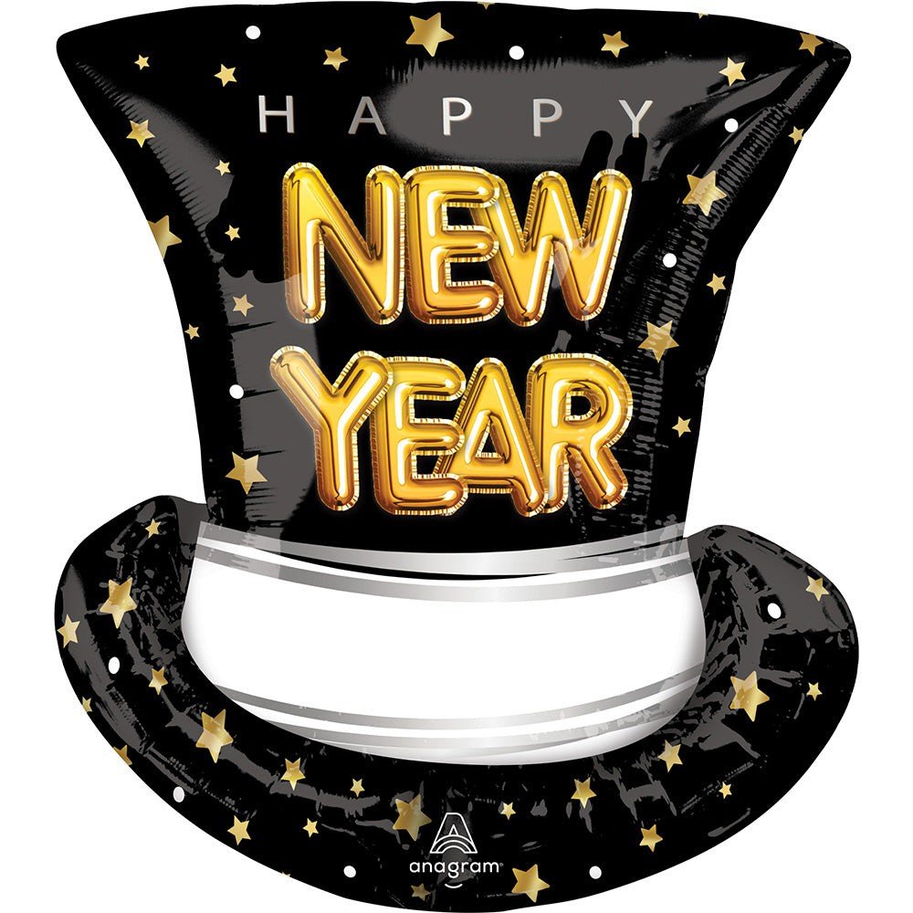 Foil Balloon Pop Clink Cheers Top Hat