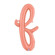 Foil Balloon Script Letter F Rose Gold