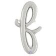 Foil Balloon Script Letter F Silver