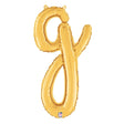 Foil Balloon Script Letter G Gold