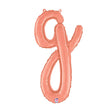 Foil Balloon Script Letter G Rose Gold