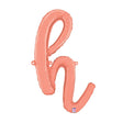 Foil Balloon Script Letter H Rose Gold
