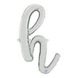 Foil Balloon Script Letter H Silver