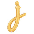 Foil Balloon Script Letter J Gold