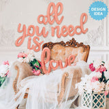 Foil Balloon Script Letter J Rose Gold