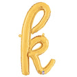 Foil Balloon Script Letter K Gold