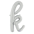 Foil Balloon Script Letter K Silver