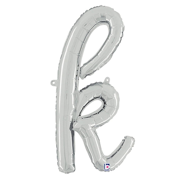 Foil Balloon Script Letter K Silver