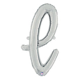 Script Letter L Silver Balloon