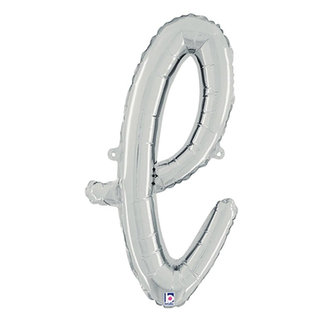 Script Letter L Silver Balloon