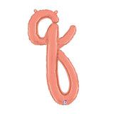 Foil Balloon Script Letter Q Rose Gold