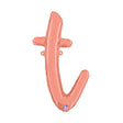 Foil Balloon Script Letter T Rose Gold 24 Inch