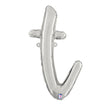 Script Letter T Silver Foil Balloon