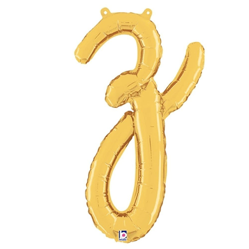 Foil Balloon Script Letter Z Gold 24 Inch