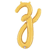 Foil Balloon Script Letter Z Gold 24 Inch