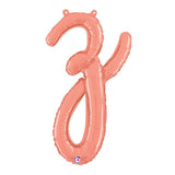 Foil Balloon Script Letter Z Rose Gold