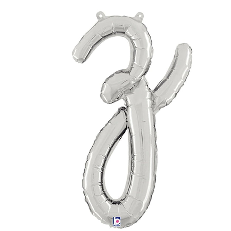 Foil Balloon Script Letter Z Silver