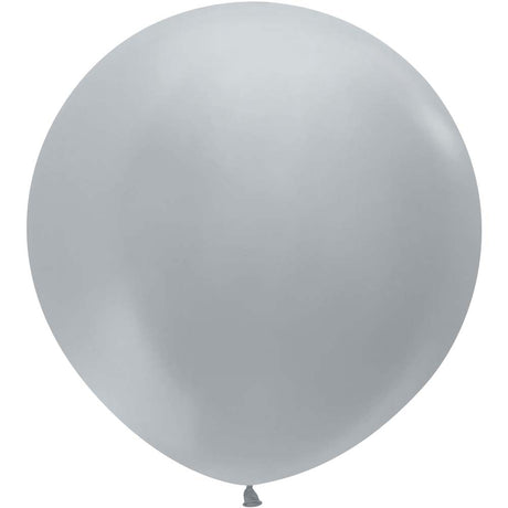 Latex Balloons 24 Inch Metallic Silver