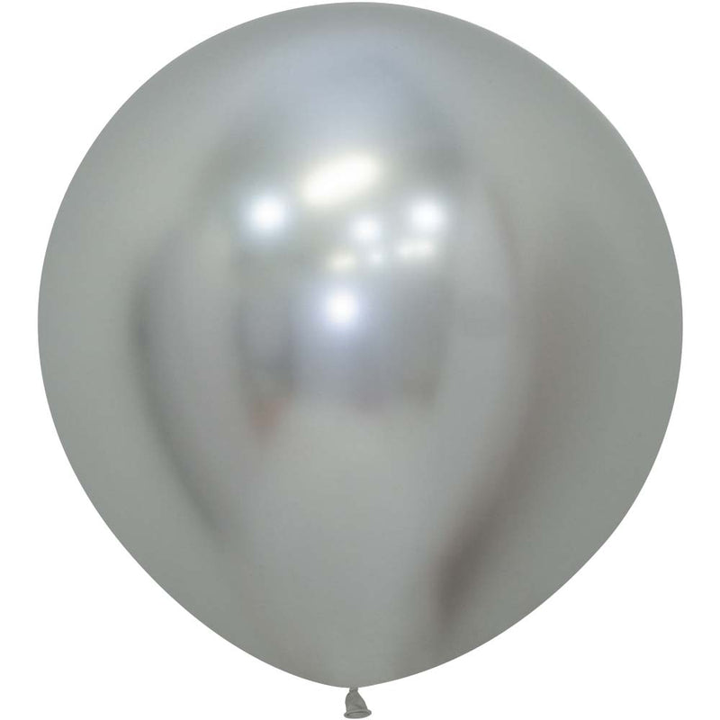 Latex Balloons 24 Inch Sempertex Reflex Silver