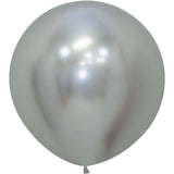 Latex Balloons 24 Inch Sempertex Reflex Silver
