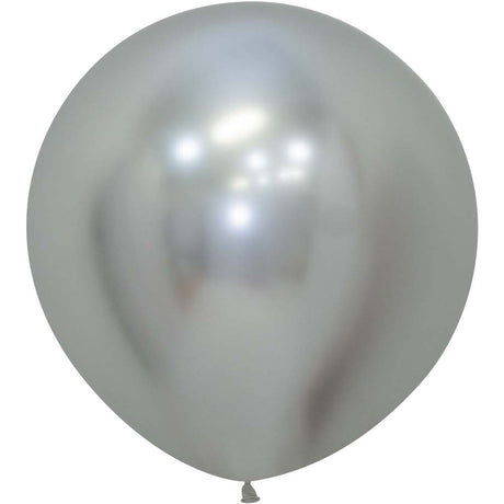 Latex Balloons 24 Inch Sempertex Reflex Silver