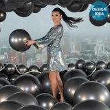 Latex Balloons 24 Inch Sempertex Silk Midnight Grey