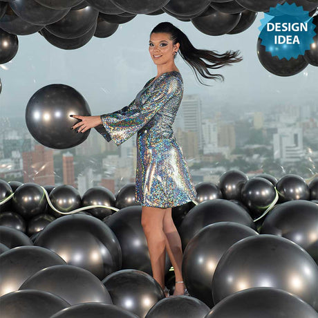 Latex Balloons 24 Inch Sempertex Silk Midnight Grey