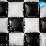 Foil Balloon 24 Inch Squared Black & White