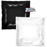 Foil Balloon 24 Inch Squared Black & White