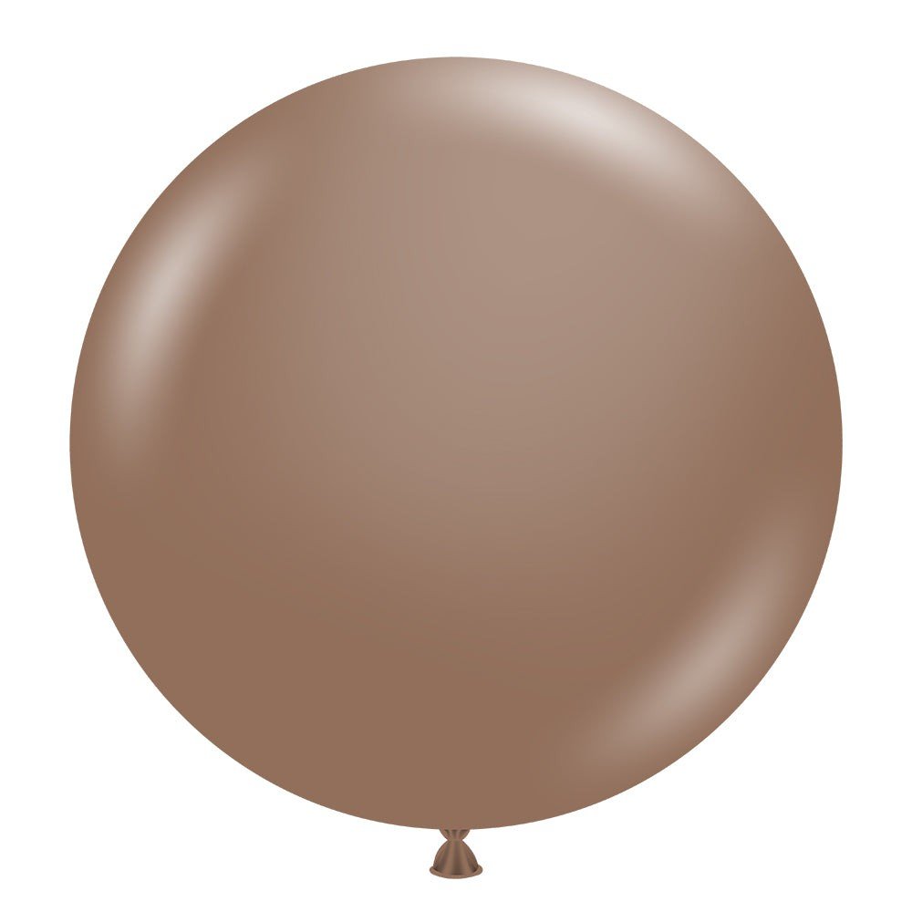 24 Inch Latex Balloons Cocoa Brown