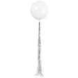 White Latex Balloon with Silver Tassel
