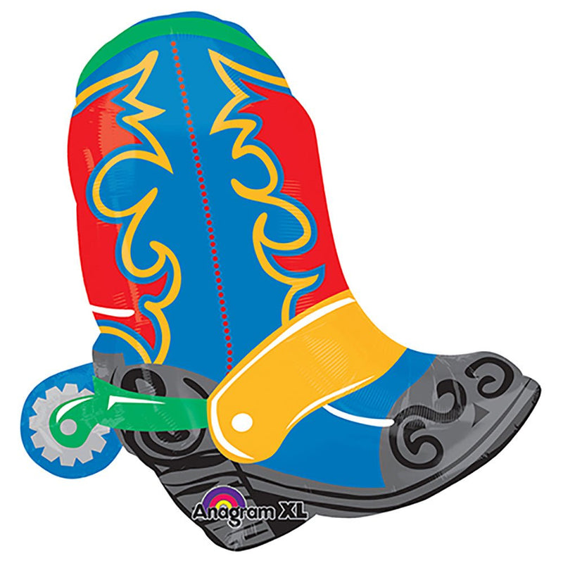 Western Boot Foil Balloon 24 Inch
