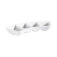 CAC China CN-4B8 Arched Rectangle 4 Compartment Accessories Dish 8-1/2" x 3" x 1" High - Case Of 36