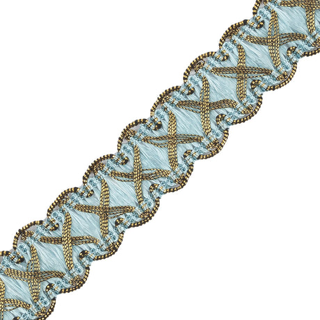 Blue/Gold Metallic Braid