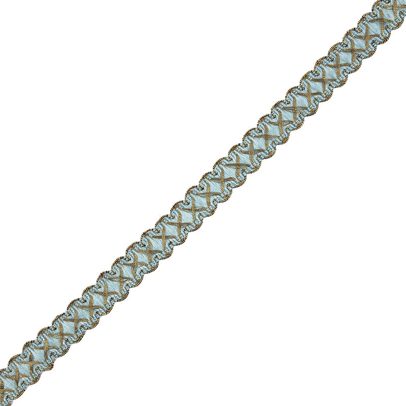 Blue/Gold Metallic Braid