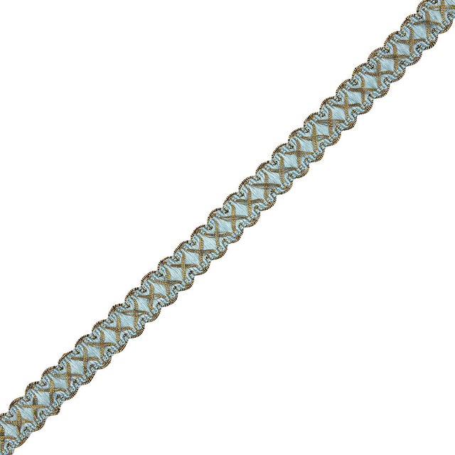 Blue/Gold Metallic Braid