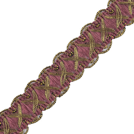 Wine/Gold Metallic Braid