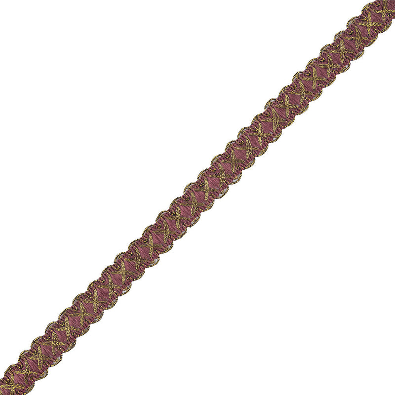 Wine/Gold Metallic Braid