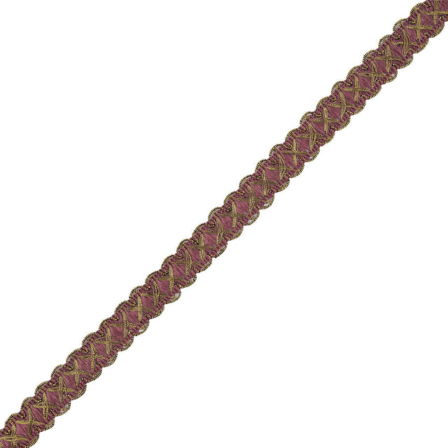 Wine/Gold Metallic Braid