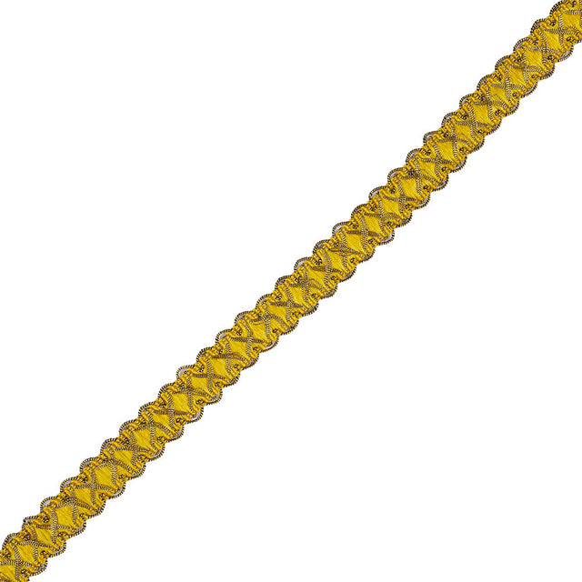 5/8" Yellow/Gold Metallic Braid
