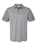 Adidas® Striped Sleeve Polo