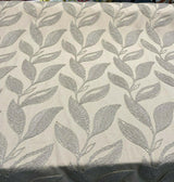 Valiant Dillon Embroidered Crewel Fabric - Natural Taupe Leaf Design, 54" Width (By The Yard)