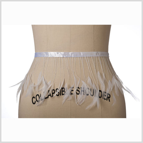 4.5" White Feather Fringe