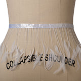 4.5" White Feather Fringe