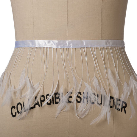 4.5" White Feather Fringe