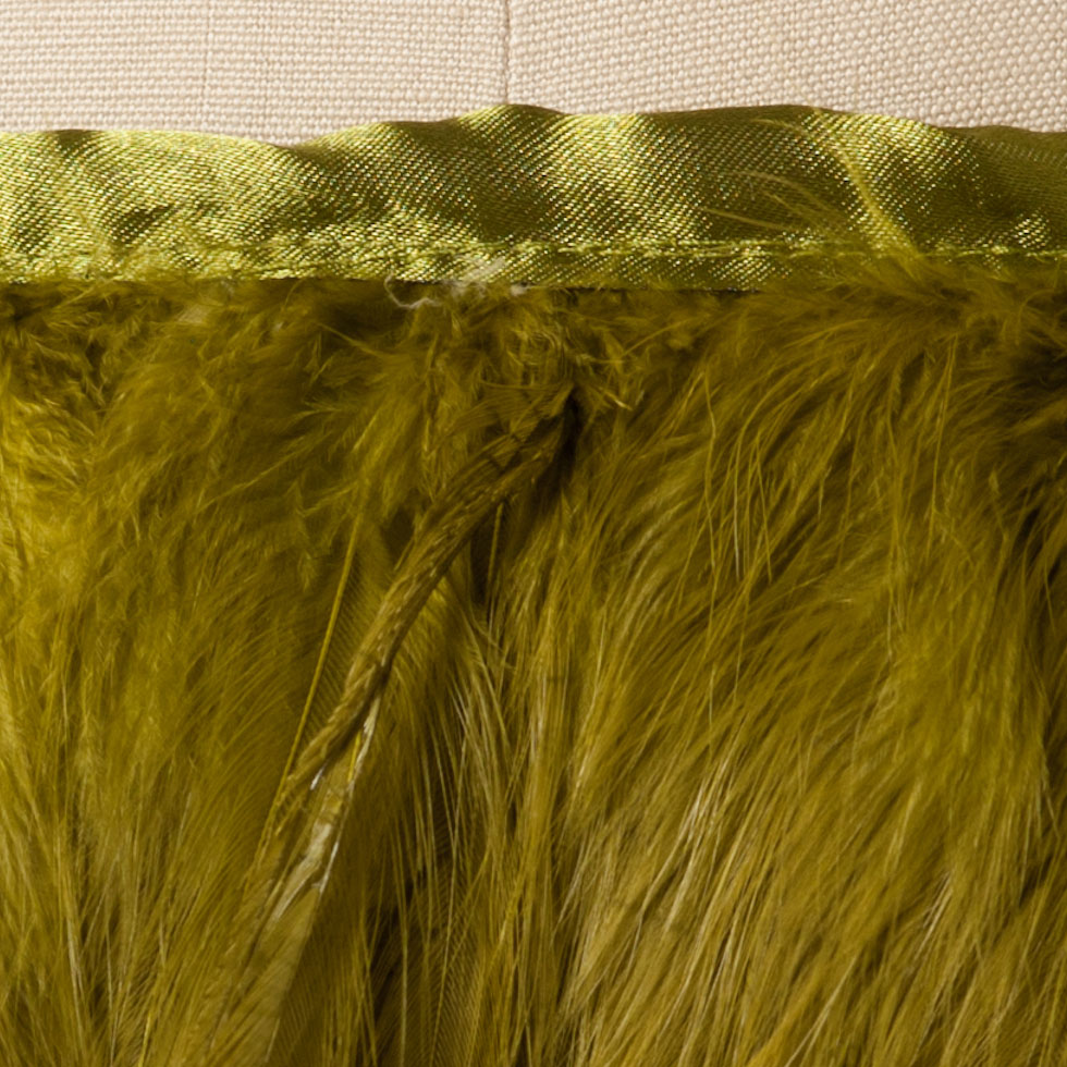 Olive Feather Fringe 3"-5"