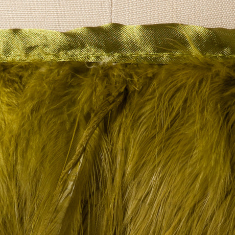 Olive Feather Fringe 3"-5"